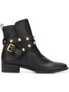 SEE BY CHLOÉ SEE BY CHLOÉ JANIS FLAT ANKLE BOOTS - BLACK