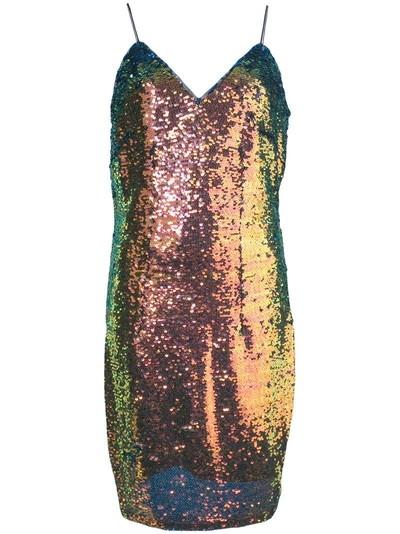 Aidan Mattox Sequin Cami Dress - Multicolour