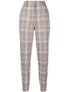 PINKO PLAID TAPERED TROUSERS