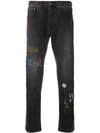 VALENTINO BEAD EMBROIDERED SKINNY JEANS