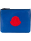 MONCLER EMBROIDERED LOGO CLUTCH