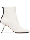 ALCHIMIA DI BALLIN WHITE BALLIN NARCIS 80 LEATHER ANKLE BOOTS