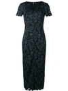 TALBOT RUNHOF LOTUS LACE FITTED DRESS