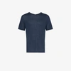 LOT78 LOT78 NAVY SHORT SLEEVE CASHMERE BLEND T SHIRT,W18UTS64118013134597