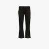 Saint Laurent Cropped Bootcut Jeans In Black