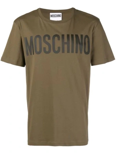 Moschino Logo Print T-shirt In Green