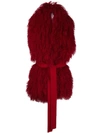 P.a.r.o.s.h . Long Belted Stole - Red In Red