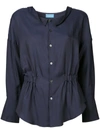 UNDERCOVER UNDERCOVER GATHERED WAIST BLOUSE - BLUE