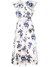 LELA ROSE FLORAL PRINT RUFFLE DRESS