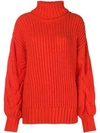 P.A.R.O.S.H RIBBED TURTLE NECK JUMPER