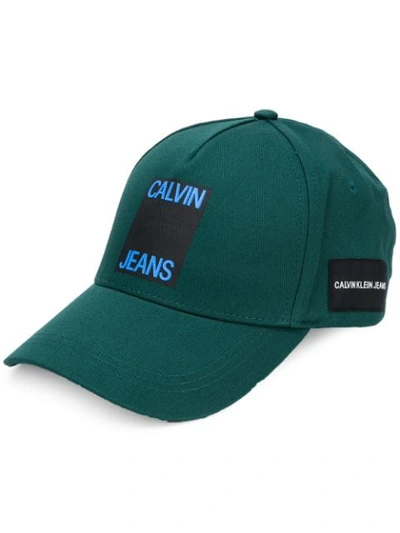 Calvin Klein Jeans Est.1978 Logo Cap In Green