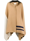 CHLOÉ contrast poncho coat