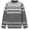 BARBOUR BARBOUR WETHERAL FAIR ISLE CREW KNIT,MKN1123GY525