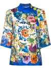 DOLCE & GABBANA DOLCE & GABBANA MOJOLICA PRINT SHIRT - MULTICOLOUR