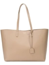 Saint Laurent Leather Tote Bag - Brown In Brown