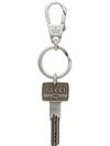 Gucci Logo Metal Key Ring In Metallic