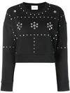 DONDUP DONDUP STUD EMBELLISHED SWEATSHIRT - BLACK