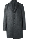 Harris Wharf London Single Breasted Mid Coat In Grey