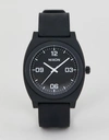 NIXON A1248 TIME TELLER P CORP SILICONE WATCH IN BLACK - BLACK,A1248 2493