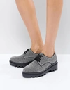 ST SANA LACE UP CHUNKY SOLE SHOE - SILVER,ST171W024N