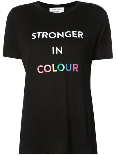 Prabal Gurung 'stronger In Colour' T-shirt In Black