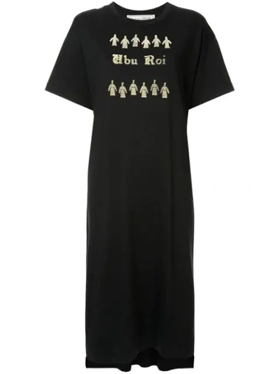 Tu Es Mon Tresor Ubu Roi T-shirt Dress In Black
