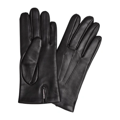 Dents Warwick Cashmere-lined Suede And Leather Gloves - Black