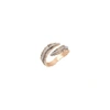 KISMET BY MILKA KISMET BY MILKA 14CT ROSE GOLD DIAMOND DOUBLE ROW FEATHER PINKY RING,2818431