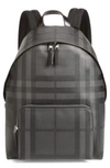 BURBERRY ABBEYDALE CHECK BACKPACK - GREY,4056891