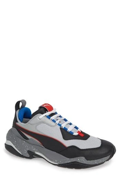Puma Sneakers "thunder Elettric" In Gray / Black Leather In Multicolor