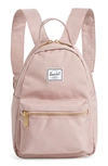 Herschel Supply Co Nova Small Fabric Backpack In Ash Rose/gold