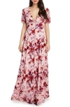 WILLOW & CLAY FLORAL BURNOUT MAXI DRESS,WD77583809