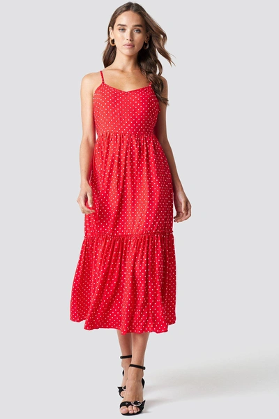 Trendyol Shoulder Strap Midi Dress - Red