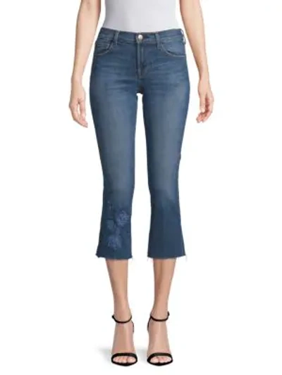 J Brand Selena Mid-rise Cropped Bootcut Jeans In Blue