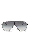Ray Ban Ray-ban Women's Brow Bar Shield Sunglasses, 140mm In Black/gray