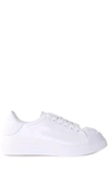 VERSACE NYX BRUSHED-LEATHER SNEAKERS,10663238