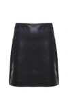 RED VALENTINO SCALLOPED LEATHER AND SUEDE MINI SKIRT,10663225