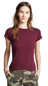 Re/done 1960s Slim Tee In Burgundy