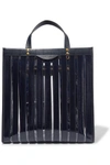 ANYA HINDMARCH MULTI STRIPES PATENT-LEATHER AND VINYL TOTE