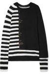 HAIDER ACKERMANN OVERSIZED STRIPED WOOL-BLEND SWEATER