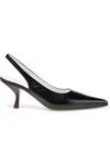 THE ROW BOURGEOISE LEATHER SLINGBACK PUMPS