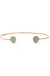 DEZSO BY SARA BELTRAN PETITE ANADARA 18-KARAT ROSE GOLD CHRYSOPRASE CUFF