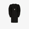 SITUATIONIST SITUATIONIST VOLUMINOUS SLEEVE OPEN FRONT WOOL DRESS,BLACKDR0113000561