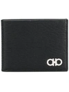 Ferragamo Double Gancio Foldover Wallet In Black