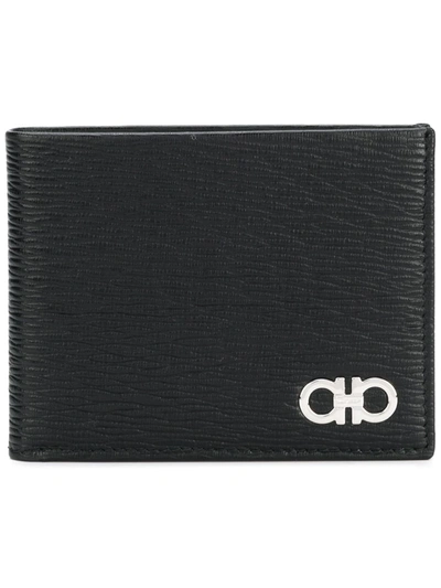 Ferragamo Double Gancio Billfold Wallet In Black