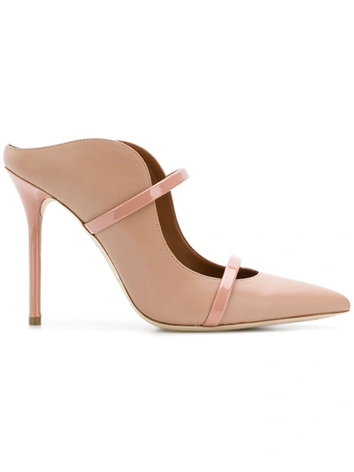 Malone Souliers Leather Maureen 85 Pumps In Nude Blush