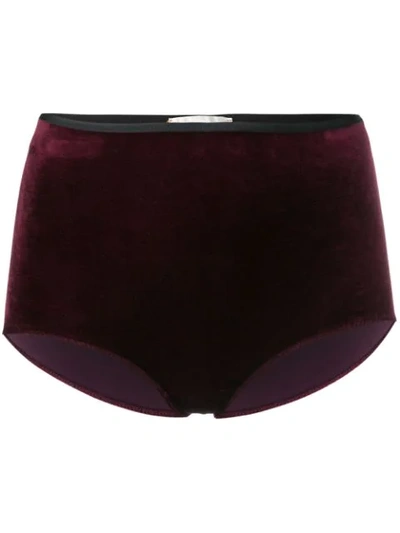 Forte Forte High Waisted Boxers In Red