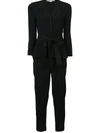 Stella Mccartney Stretch-cady Peplum Jumpsuit In Black