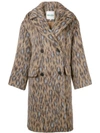 KENZO leopard-print double-breasted coat