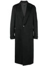 CHRISTIAN PELLIZZARI CHRISTIAN PELLIZZARI LONG SINGLE BREASTED COAT - BLACK